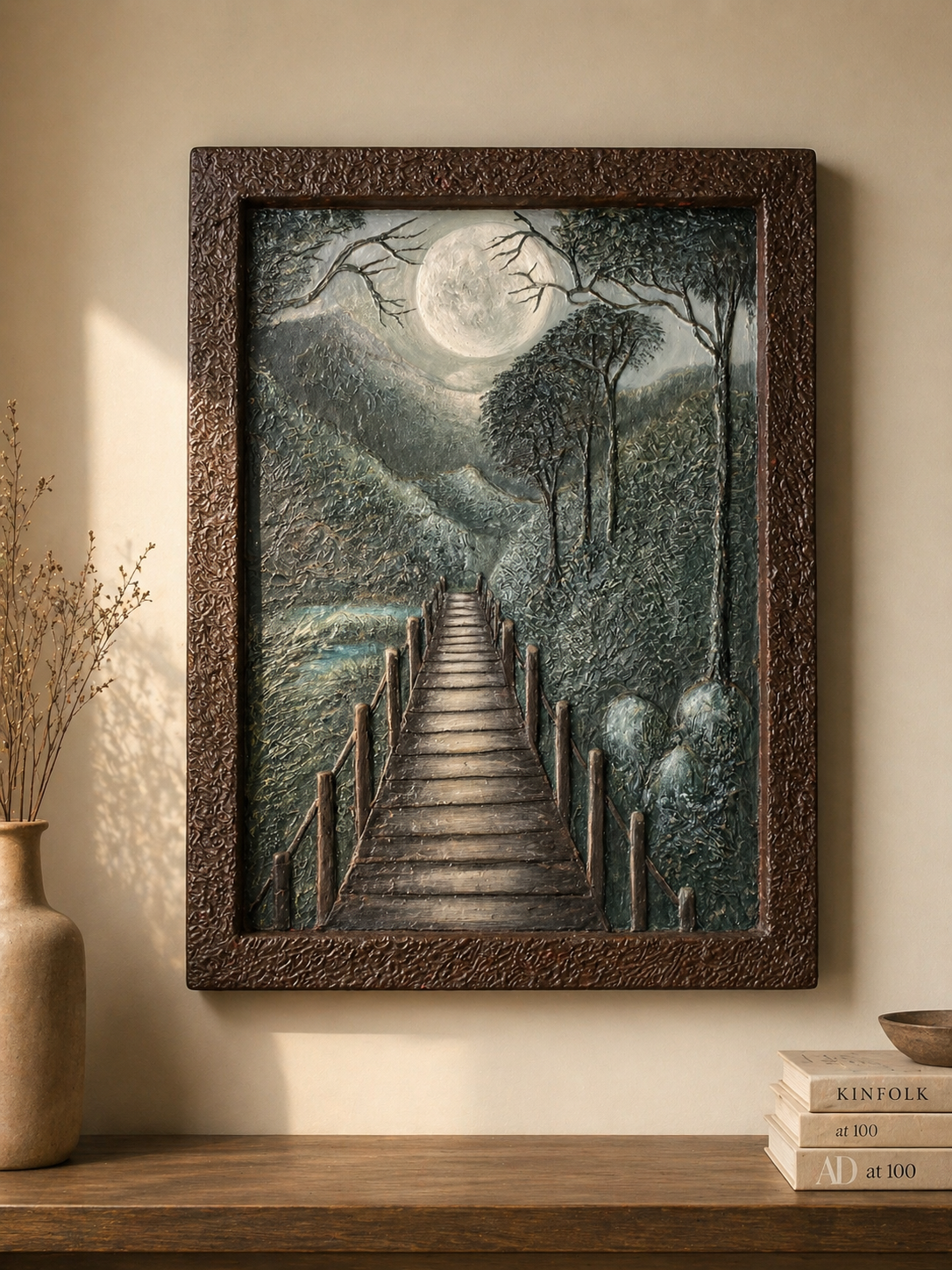 Silent Passage - Handcrafted 3D Textured Wall Art