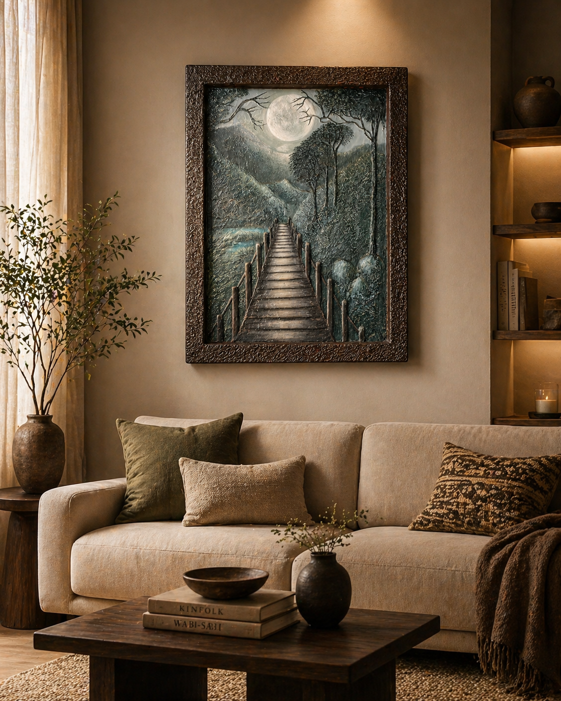 Silent Passage - Handcrafted 3D Textured Wall Art