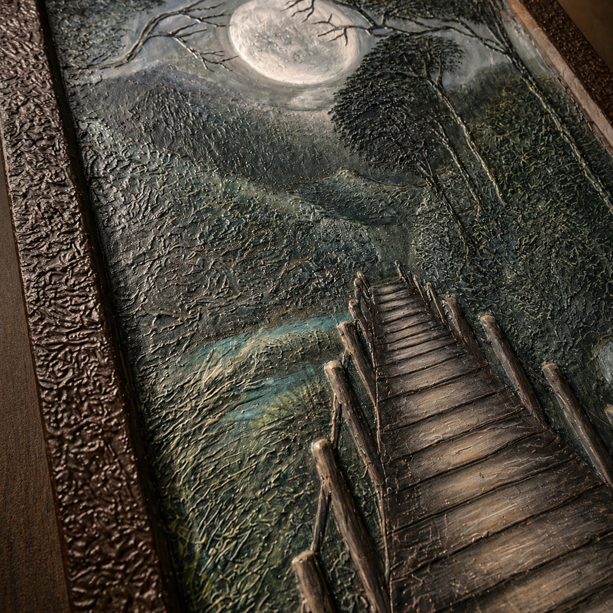 Silent Passage - Handcrafted 3D Textured Wall Art