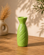 Verdant Ripple - Handcrafted Textured Decorative Vase